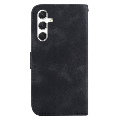For Samsung Galaxy S25+ 5G Seven-shaped Embossed Leather Phone Case(Black) by buy2fix