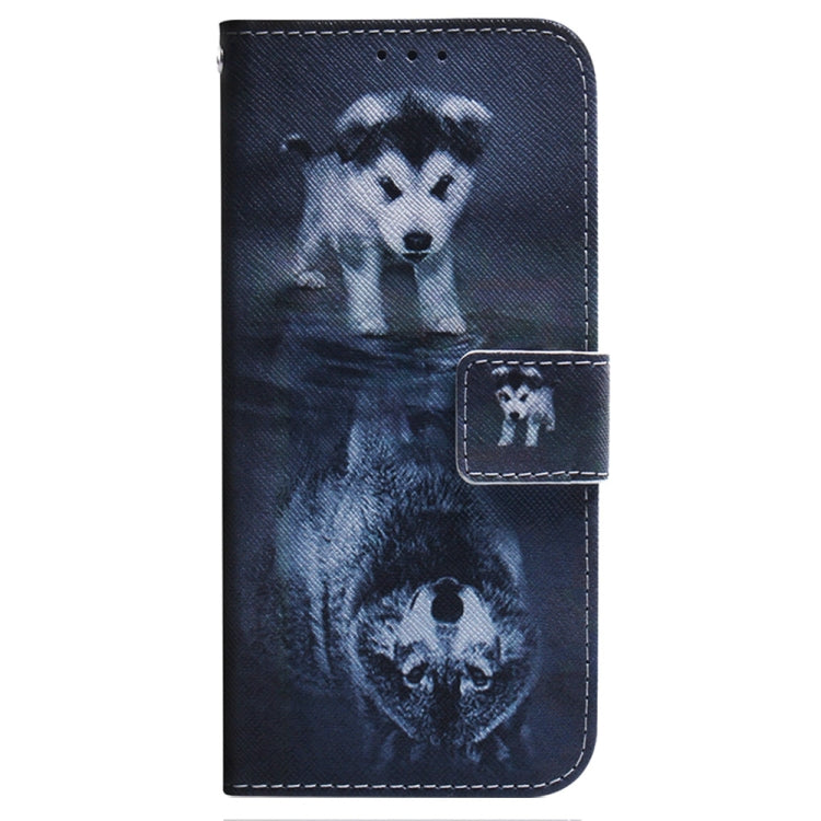 For Samsung Galaxy S25 5G Coloured Drawing Flip Leather Phone Case(Wolf and Dog) - Galaxy S25 5G Cases by buy2fix | Online Shopping UK | buy2fix