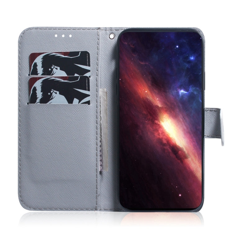 For Samsung Galaxy S25+ 5G Coloured Drawing Flip Leather Phone Case(White Wolf) by buy2fix