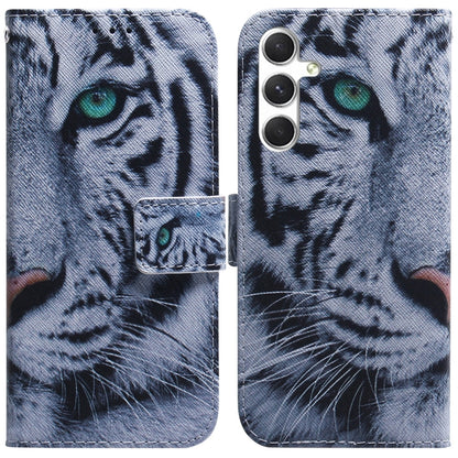 For Samsung Galaxy S25+ 5G Coloured Drawing Flip Leather Phone Case(Tiger) by buy2fix