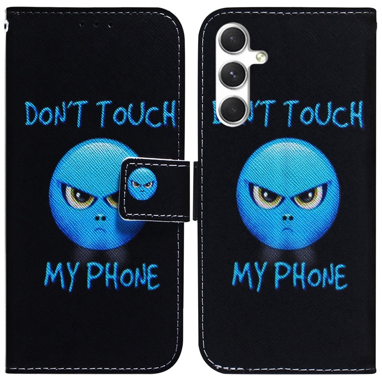 For Samsung Galaxy S25+ 5G Coloured Drawing Flip Leather Phone Case(Anger) by buy2fix