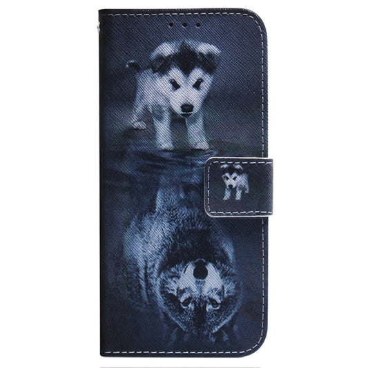 For Samsung Galaxy S25 Ultra 5G Coloured Drawing Flip Leather Phone Case(Wolf and Dog) by buy2fix