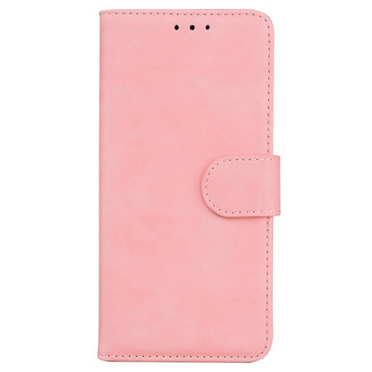 For Samsung Galaxy S25 5G Skin Feel Pure Color Flip Leather Phone Case(Pink) by buy2fix