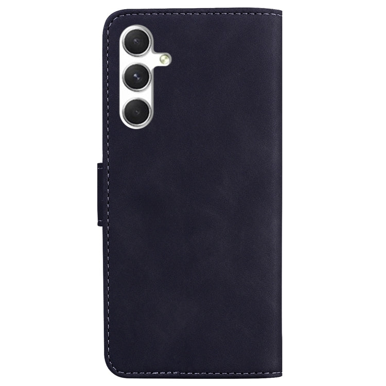 For Samsung Galaxy S25 5G Skin Feel Pure Color Flip Leather Phone Case(Black) by buy2fix