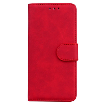 For Samsung Galaxy S25 Ultra 5G Skin Feel Pure Color Flip Leather Phone Case(Red) by buy2fix