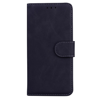 For Samsung Galaxy S25 Ultra 5G Skin Feel Pure Color Flip Leather Phone Case(Black) by buy2fix