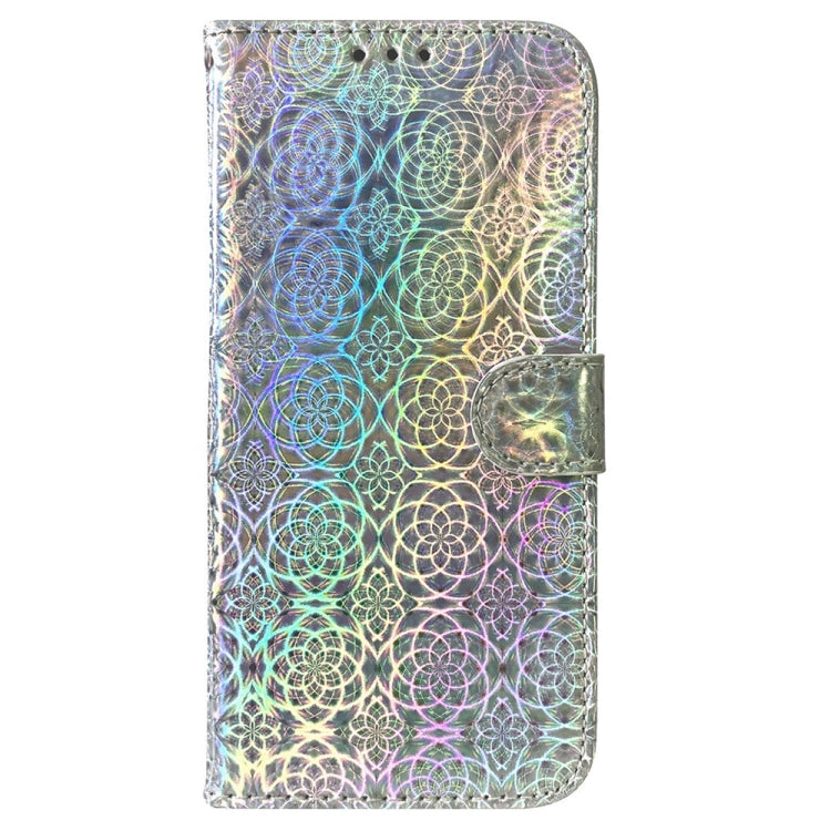 For Samsung Galaxy S25 5G Colorful Magnetic Buckle Leather Phone Case(Silver) - Galaxy S25 5G Cases by buy2fix | Online Shopping UK | buy2fix