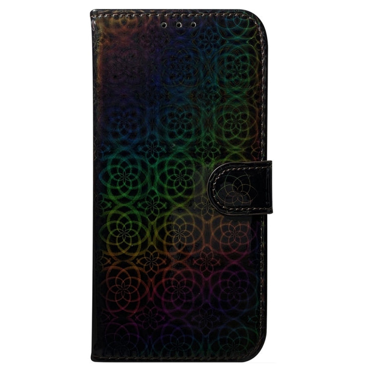 For Samsung Galaxy S25 5G Colorful Magnetic Buckle Leather Phone Case(Black) - Galaxy S25 5G Cases by buy2fix | Online Shopping UK | buy2fix