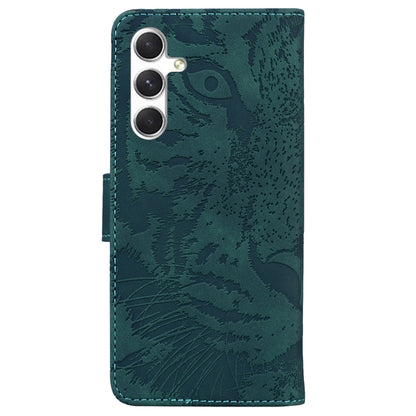 For Samsung Galaxy S25+ 5G Tiger Embossing Pattern Flip Leather Phone Case(Green) by buy2fix