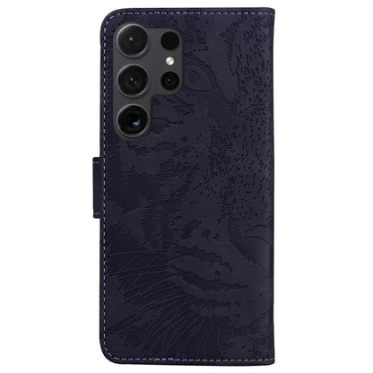 For Samsung Galaxy S25 Ultra 5G Tiger Embossing Pattern Flip Leather Phone Case(Black) - Galaxy S25 Ultra 5G Cases by buy2fix | Online Shopping UK | buy2fix