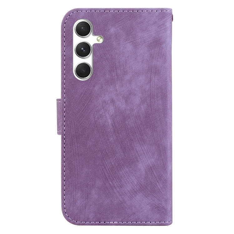 For Samsung Galaxy S25+ 5G Little Tiger Embossed Leather Phone Case(Purple) by buy2fix