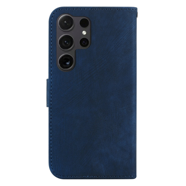 For Samsung Galaxy S25 Ultra 5G Little Tiger Embossed Leather Phone Case(Dark Blue) - Galaxy S24 Ultra 5G Cases by buy2fix | Online Shopping UK | buy2fix