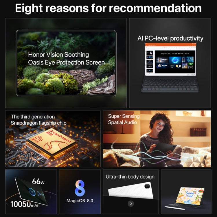 Honor MagicPad2 WiFi Tablet PC, 8GB+256GB, 12.3 inch MagicOS 8.0.1 Qualcomm Snapdragon 8s Gen 3 Octa Core(Green) - Huawei by Huawei | Online Shopping UK | buy2fix