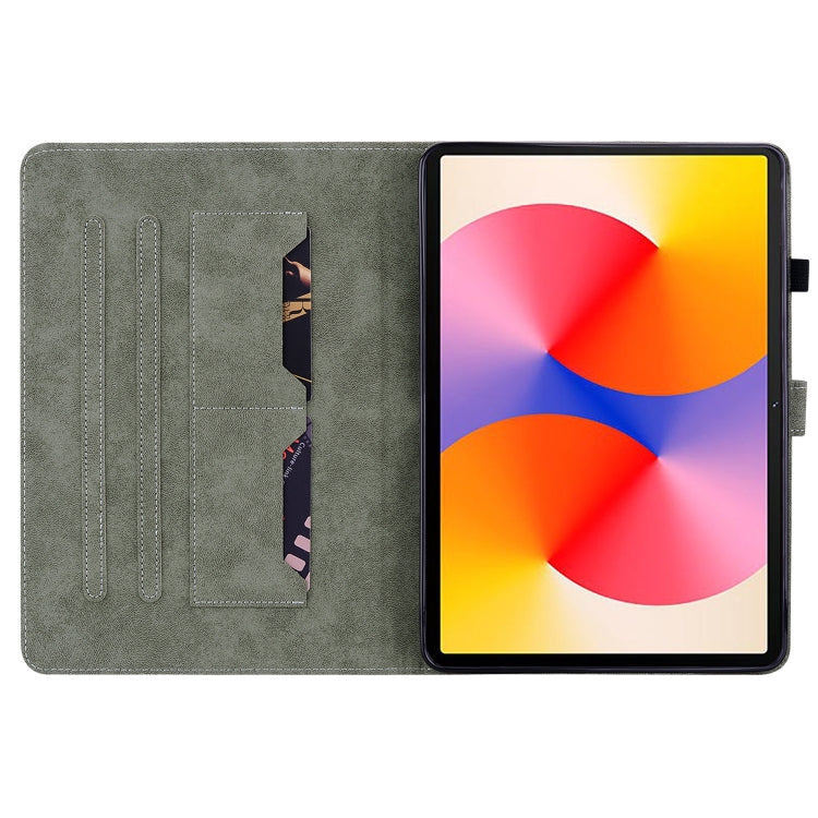 For Huawei MatePad SE 11 2024 Tiger Pattern Flip Leather Tablet Case(Grey) by buy2fix