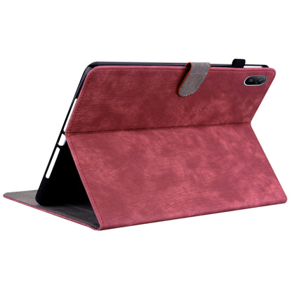 For Huawei MatePad SE 11 2024 Tiger Pattern Flip Leather Tablet Case(Red) by buy2fix