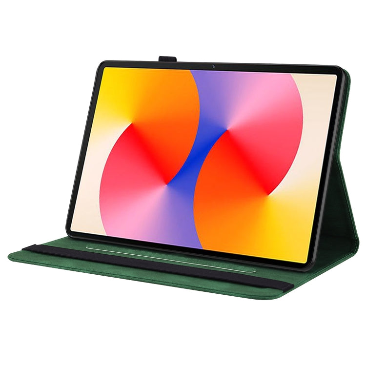 For Huawei MatePad SE 11 2024 Butterfly Flower Embossed Leather Tablet Case(Green) by buy2fix