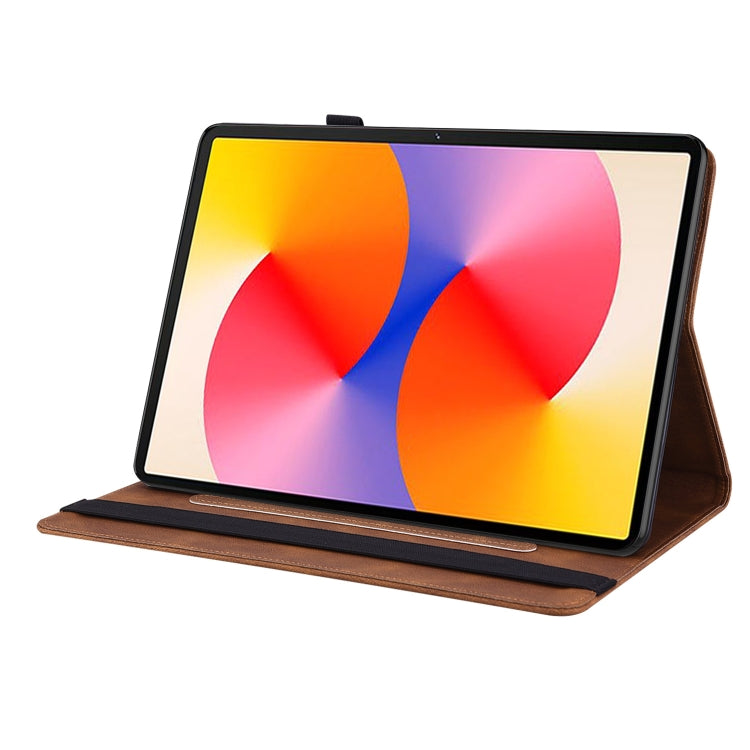 For Huawei MatePad SE 11 2024 Butterfly Flower Embossed Leather Tablet Case(Brown) by buy2fix