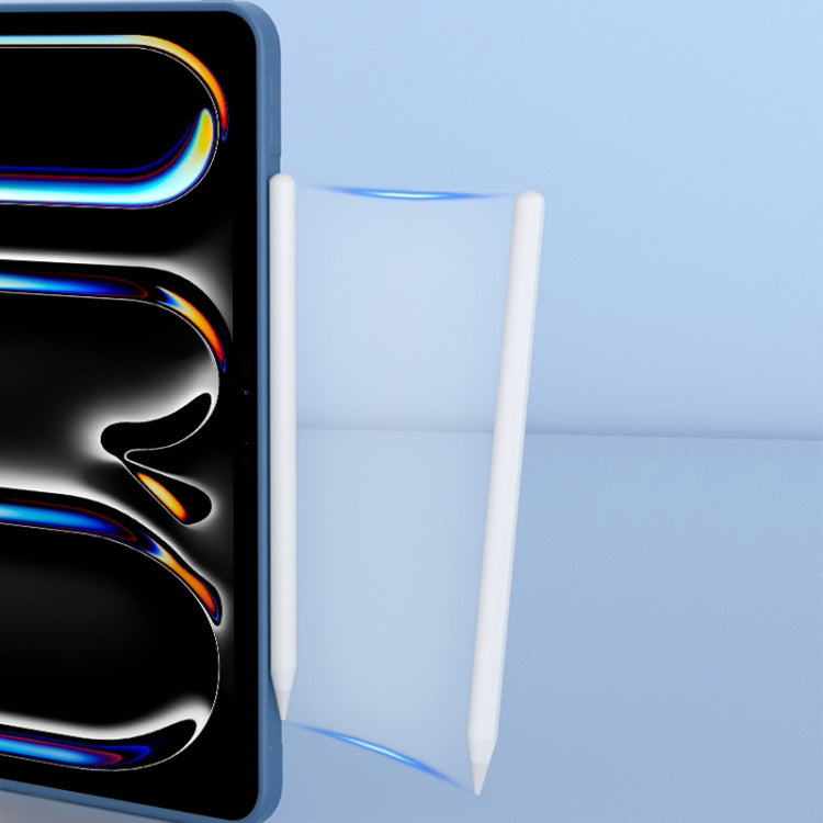 For iPad Pro 11 2025 / 2024 Mutural Silicone Microfiber Tablet Case(Midnight Blue) by Mutural