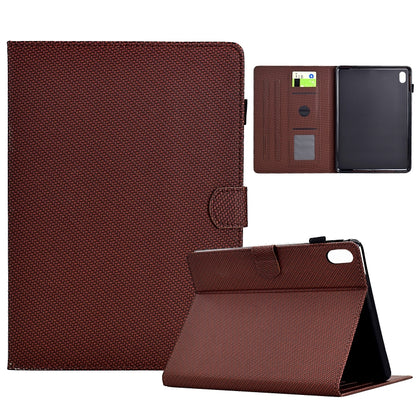 For iPad 2025 / 2022 Solid Color Fiber Texture Smart Tablet Leather Case(Brown) - iPad 2025 / 2022 Cases by buy2fix | Online Shopping UK | buy2fix