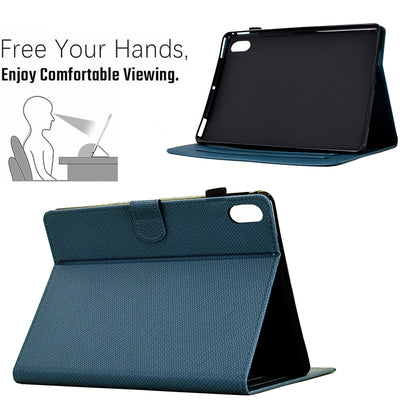 For iPad 2025 / 2022 Solid Color Fiber Texture Smart Tablet Leather Case(Royal Blue) - iPad 2025 / 2022 Cases by buy2fix | Online Shopping UK | buy2fix