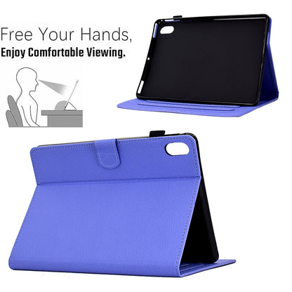 For iPad 2025 / 2022 Solid Color Fiber Texture Smart Tablet Leather Case(Purple) - iPad 2025 / 2022 Cases by buy2fix | Online Shopping UK | buy2fix