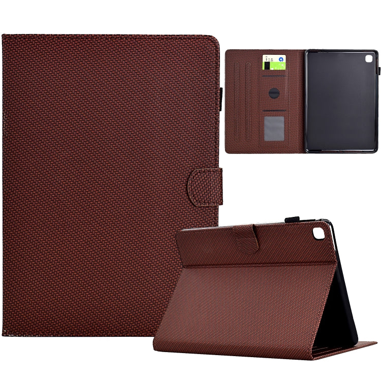 For iPad 10.2 2020 / 2019 Solid Color Fiber Texture Smart Tablet Leather Case(Brown) - iPad 10.2 Cases by buy2fix | Online Shopping UK | buy2fix