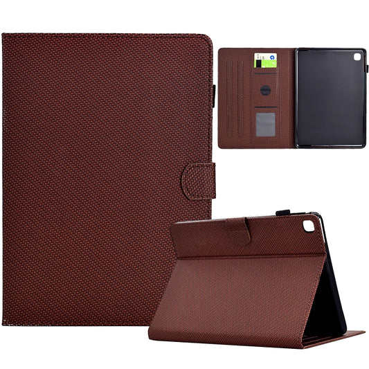 For iPad 10.2 2020 / 2019 Solid Color Fiber Texture Smart Tablet Leather Case(Brown) - iPad 10.2 Cases by buy2fix | Online Shopping UK | buy2fix