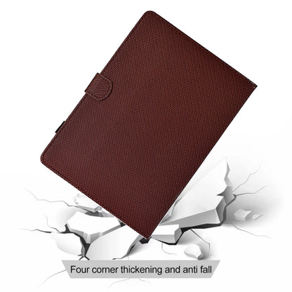 For iPad 10.2 2020 / 2019 Solid Color Fiber Texture Smart Tablet Leather Case(Brown) - iPad 10.2 Cases by buy2fix | Online Shopping UK | buy2fix