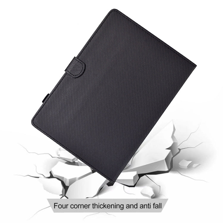 For iPad 10.2 2020 / 2019 Solid Color Fiber Texture Smart Tablet Leather Case(Black) - iPad 10.2 Cases by buy2fix | Online Shopping UK | buy2fix