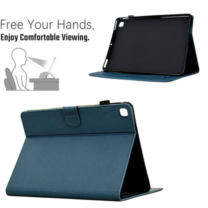 For iPad 10.2 2020 / 2019 Solid Color Fiber Texture Smart Tablet Leather Case(Royal Blue) - iPad 10.2 Cases by buy2fix | Online Shopping UK | buy2fix