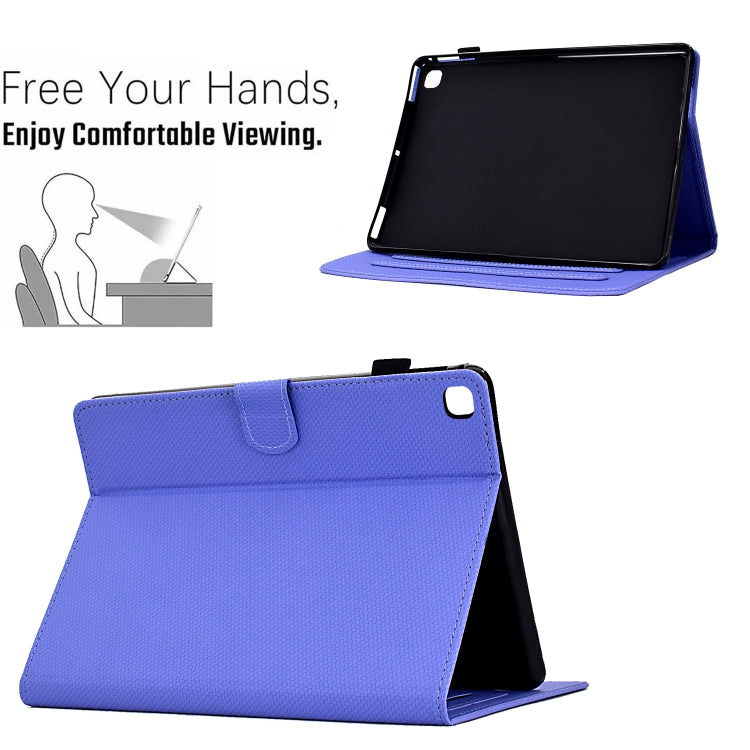For iPad 10.2 2020 / 2019 Solid Color Fiber Texture Smart Tablet Leather Case(Purple) - iPad 10.2 Cases by buy2fix | Online Shopping UK | buy2fix