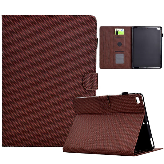 For iPad Air 10.5 2019 Solid Color Fiber Texture Smart Tablet Leather Case(Brown) - iPad Air (2019) Cases by buy2fix | Online Shopping UK | buy2fix