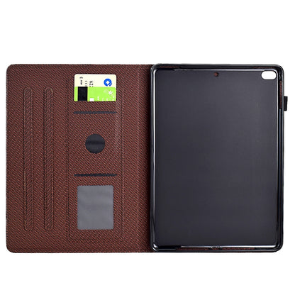 For iPad Air 10.5 2019 Solid Color Fiber Texture Smart Tablet Leather Case(Brown) - iPad Air (2019) Cases by buy2fix | Online Shopping UK | buy2fix