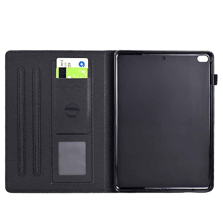 For iPad Air 10.5 2019 Solid Color Fiber Texture Smart Tablet Leather Case(Black) - iPad Air (2019) Cases by buy2fix | Online Shopping UK | buy2fix