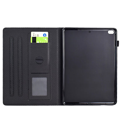 For iPad Air 10.5 2019 Solid Color Fiber Texture Smart Tablet Leather Case(Black) - iPad Air (2019) Cases by buy2fix | Online Shopping UK | buy2fix