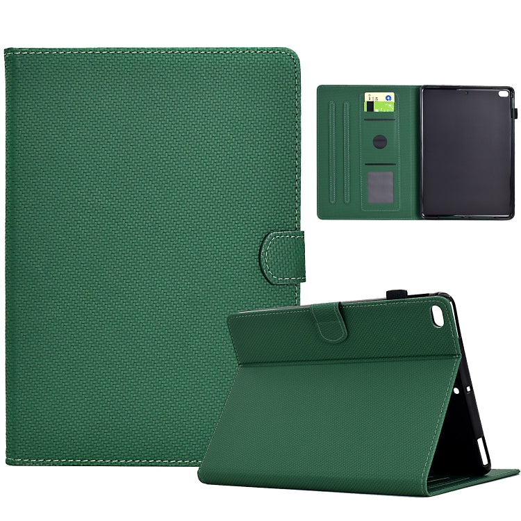 For iPad Air 10.5 2019 Solid Color Fiber Texture Smart Tablet Leather Case(Green) - iPad Air (2019) Cases by buy2fix | Online Shopping UK | buy2fix