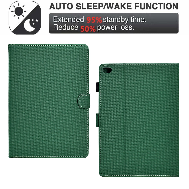 For iPad Air 10.5 2019 Solid Color Fiber Texture Smart Tablet Leather Case(Green) - iPad Air (2019) Cases by buy2fix | Online Shopping UK | buy2fix