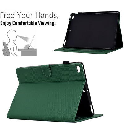 For iPad Air 10.5 2019 Solid Color Fiber Texture Smart Tablet Leather Case(Green) - iPad Air (2019) Cases by buy2fix | Online Shopping UK | buy2fix