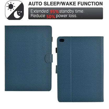 For iPad Air 10.5 2019 Solid Color Fiber Texture Smart Tablet Leather Case(Royal Blue) - iPad Air (2019) Cases by buy2fix | Online Shopping UK | buy2fix