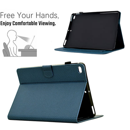 For iPad Air 10.5 2019 Solid Color Fiber Texture Smart Tablet Leather Case(Royal Blue) - iPad Air (2019) Cases by buy2fix | Online Shopping UK | buy2fix