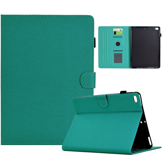 For iPad Air 10.5 2019 Solid Color Fiber Texture Smart Tablet Leather Case(Lake Green) - iPad Air (2019) Cases by buy2fix | Online Shopping UK | buy2fix