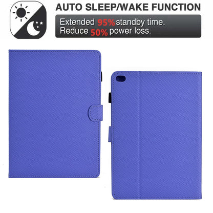 For iPad Air 10.5 2019 Solid Color Fiber Texture Smart Tablet Leather Case(Purple) - iPad Air (2019) Cases by buy2fix | Online Shopping UK | buy2fix