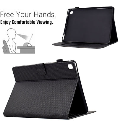 For iPad Air / Air 2 / 9.7 2017 / 2018 Solid Color Fiber Texture Smart Tablet Leather Case(Black) - iPad 9.7 (2018) & (2017) Cases by buy2fix | Online Shopping UK | buy2fix