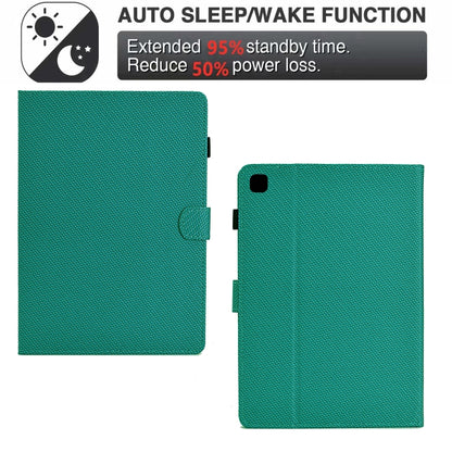 For iPad Air / Air 2 / 9.7 2017 / 2018 Solid Color Fiber Texture Smart Tablet Leather Case(Lake Green) - iPad 9.7 (2018) & (2017) Cases by buy2fix | Online Shopping UK | buy2fix