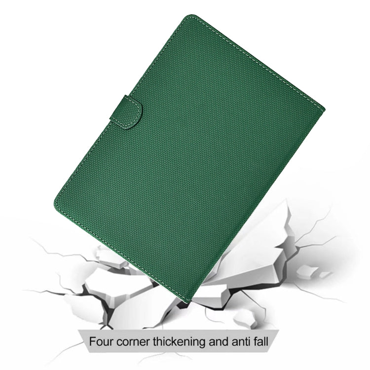 For iPad Air 10.9 2022 / 2020 Solid Color Fiber Texture Smart Tablet Leather Case(Green) - iPad Air (2022) / (2020) 10.9 Cases by buy2fix | Online Shopping UK | buy2fix