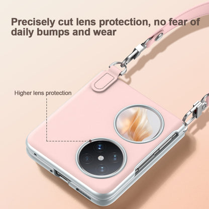 For Huawei P50 Pocket / Pocket S SULADA Skin Feel Liquid Leather Phone Case with Strap(Purple) - Huawei Cases by SULADA | Online Shopping UK | buy2fix