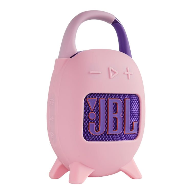 For JBL Clip 5 Portable Speaker Soft Silicone Protective Case(Pink) - Protective Case by buy2fix | Online Shopping UK | buy2fix