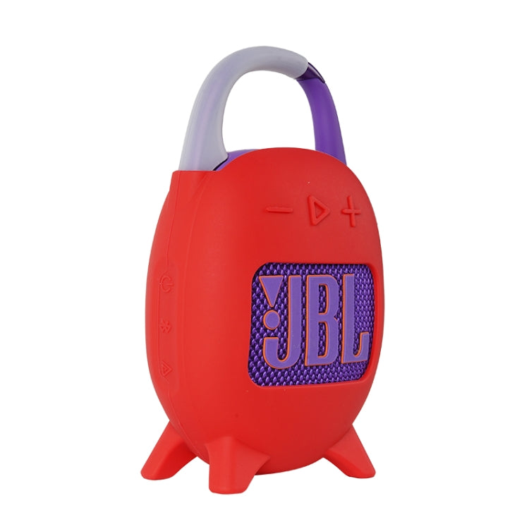 For JBL Clip 5 Portable Speaker Soft Silicone Protective Case(Red) - Protective Case by buy2fix | Online Shopping UK | buy2fix