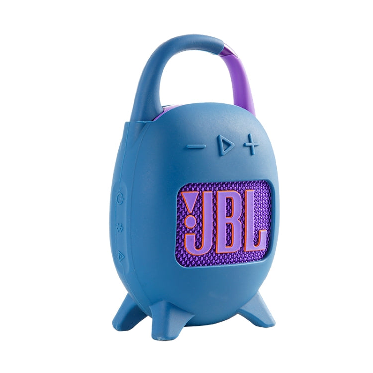 For JBL Clip 5 Portable Speaker Soft Silicone Protective Case(Blue) - Protective Case by buy2fix | Online Shopping UK | buy2fix