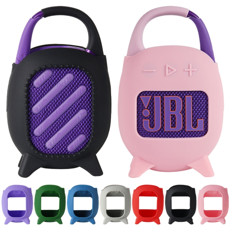 For JBL Clip 5 Portable Speaker Soft Silicone Protective Case(Purple) - Protective Case by buy2fix | Online Shopping UK | buy2fix
